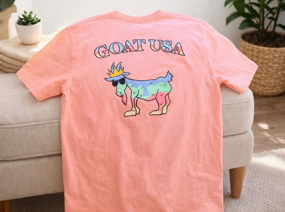 GOAT USA Ice Cream Graphic T-Shirt Pink